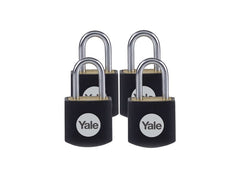 Yale | Vorhängeschloss Messing Y110JB 4er | Set 15/11