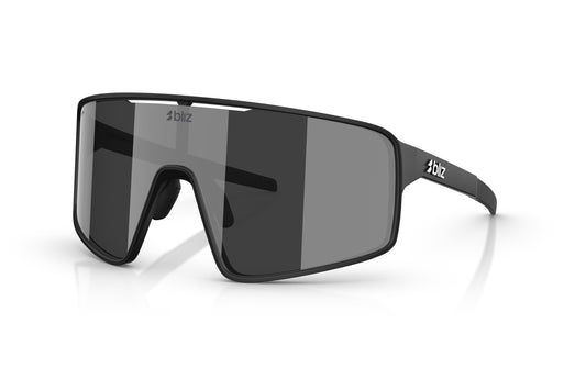 Bliz | P001, MATTE BLACK | Sportbrille, Lens Smoke w silver mirror