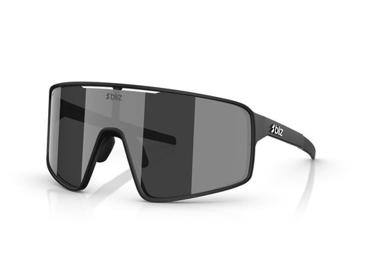 Bliz | P001, MATTE BLACK | Sportbrille, Lens Smoke w silver mirror