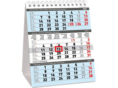 Simplex | 3-Monats-Tischkalender 2027 | Spiralbindung und Kartonsteller, 125x155mm
