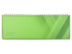 Simplex | Pultkalender Colors 2027 | grün, 1 Woche/2 Seiten, 290x105mm