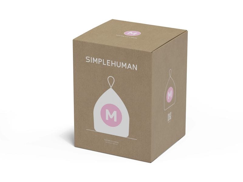 Simplehuman | Müllbeutel für Abfalleimer, 45L | 5x20 Stück, Grösse M, gesamthaft 100 Stück
