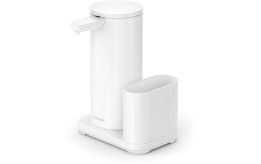 Simplehuman | Sensorspender mit Caddy, 414 ml | Weiss, Edelstahl