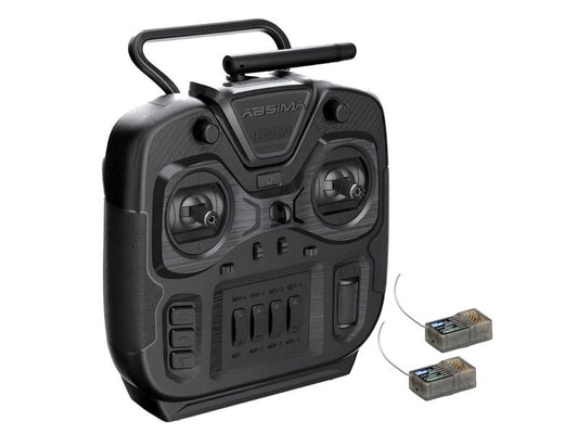 Absima | 4-Kanal Stick Fernsteuerung SR6S-EVO | 2.4GHz inkl. 2 Empfänger