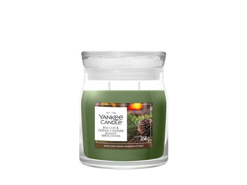 Yankee Candle Signature | Yankee Candle Balsam & Cedar | Signature Medium Jar