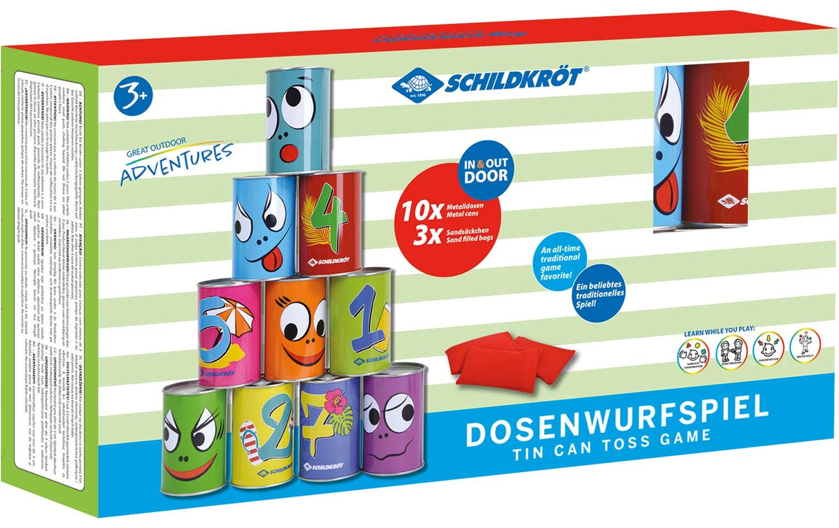 Schildkröt Dosenwurfspiel