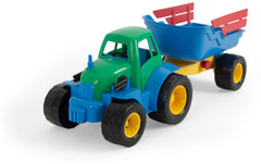 dantoy | CLASSIC RECYCELTER TRAKTOR M/ANHÄNGER | PLASTRÄDER