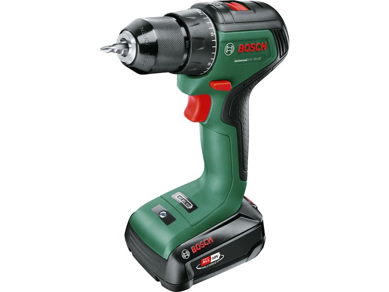 Bosch | Akku-Bohrschrauber UniversalDrill 18V-60 | 1x Akku PBA 18V 2Ah, Koffer