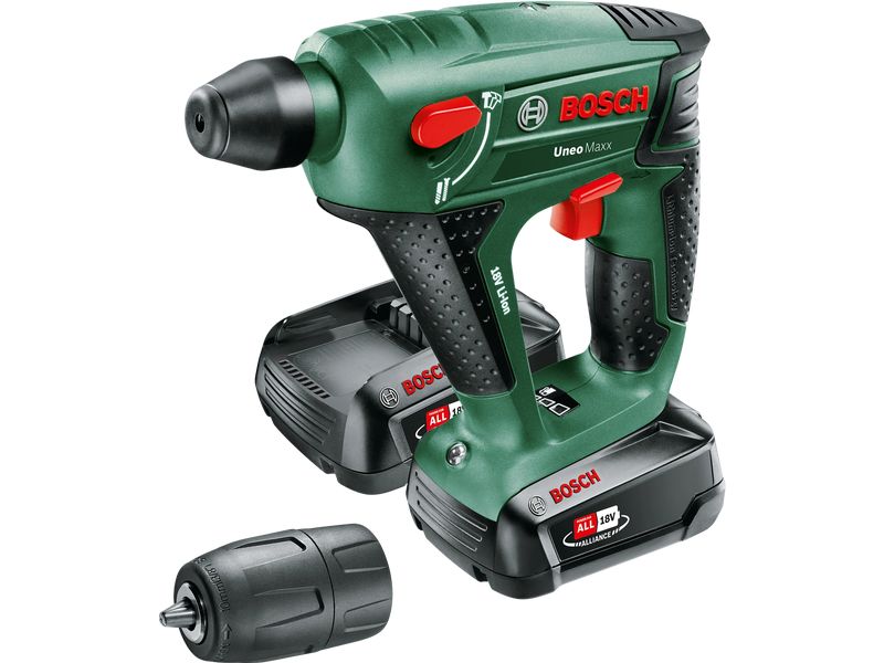 Bosch | Akku-Bohrhammer UNEO Maxx | 2x Akku PBA 18V 2Ah, Koffer