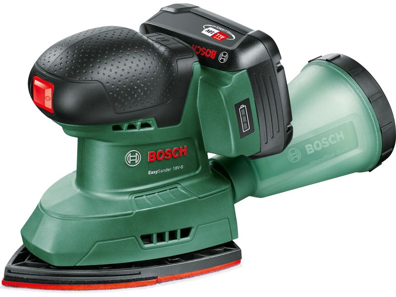 Bosch | Akku-Multischleifer EasySander 18V-8 | 1 x Akku PBA 18V 2.0Ah
