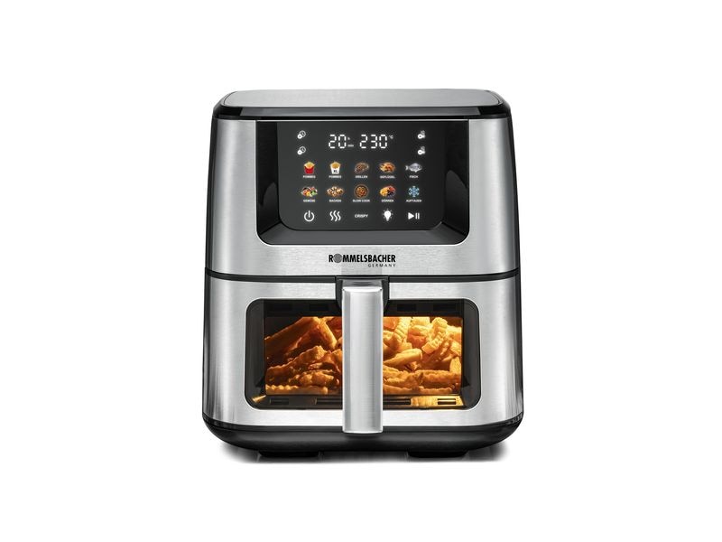 Rommelsbacher | Heissluftfritteuse FRH 1850 | 1870W, 7.5L, 10 Programme, Edelstahl