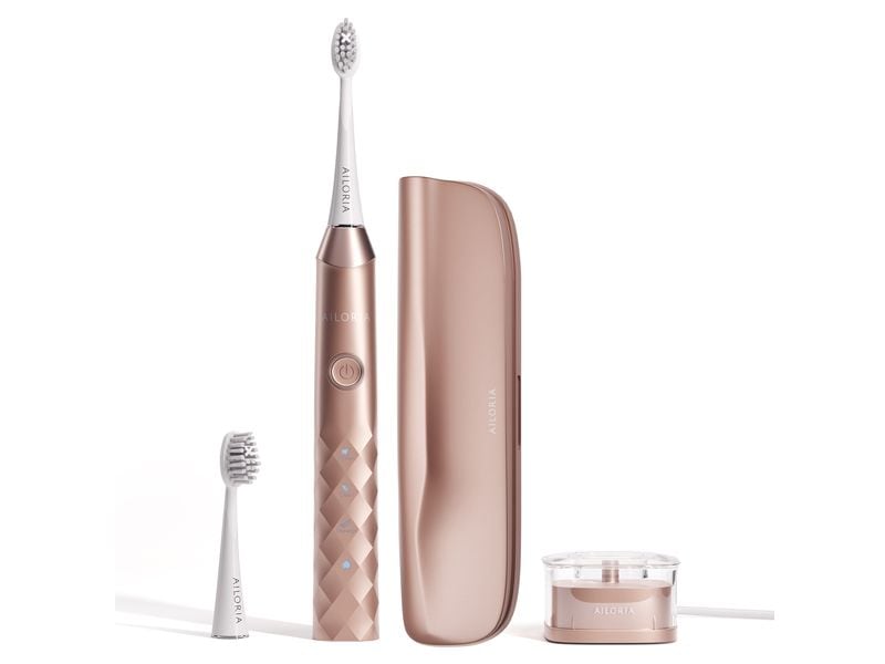 Ailoria | Schallzahnbürste Shine Bright Set | Rosegold inkl. 2 Ersatzköpfe und Reiseetui