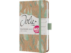 Jolie | Wochenagenda Pure, Sparkle Leaves A6 | 1W/2S, 174 Seiten, 9,5x15cm, d/e/fr/nl