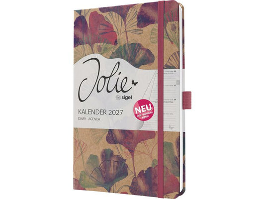 Jolie | Wochenagenda Pure, Sunlight Gingko A5 | 1W/2S, 174 Seiten, 13.5x20.3cm, d/e/fr/nl