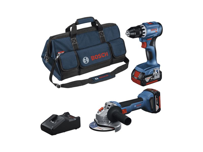 Bosch Professional | 2x 18V Set GSR + GWS + 2x Akku | Werkzeugtasche
