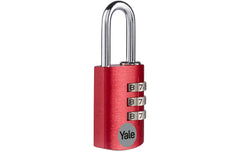 Yale | Zahlenschloss Aluminium YE3CB | rot 20/21