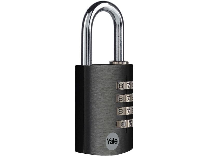 Yale | Zahlenschloss Aluminium YE3CB | schwarz 38/31