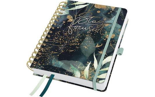 Jolie | Wochenage. Inspire, Glamorous Leaves | Spiralb., 1W/2S, 240 Seiten, 16.8x21.5cm