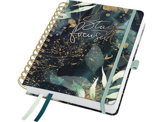 Jolie | Wochenage. Inspire, Glamorous Leaves | Spiralb., 1W/2S, 240 Seiten, 16.8x21.5cm