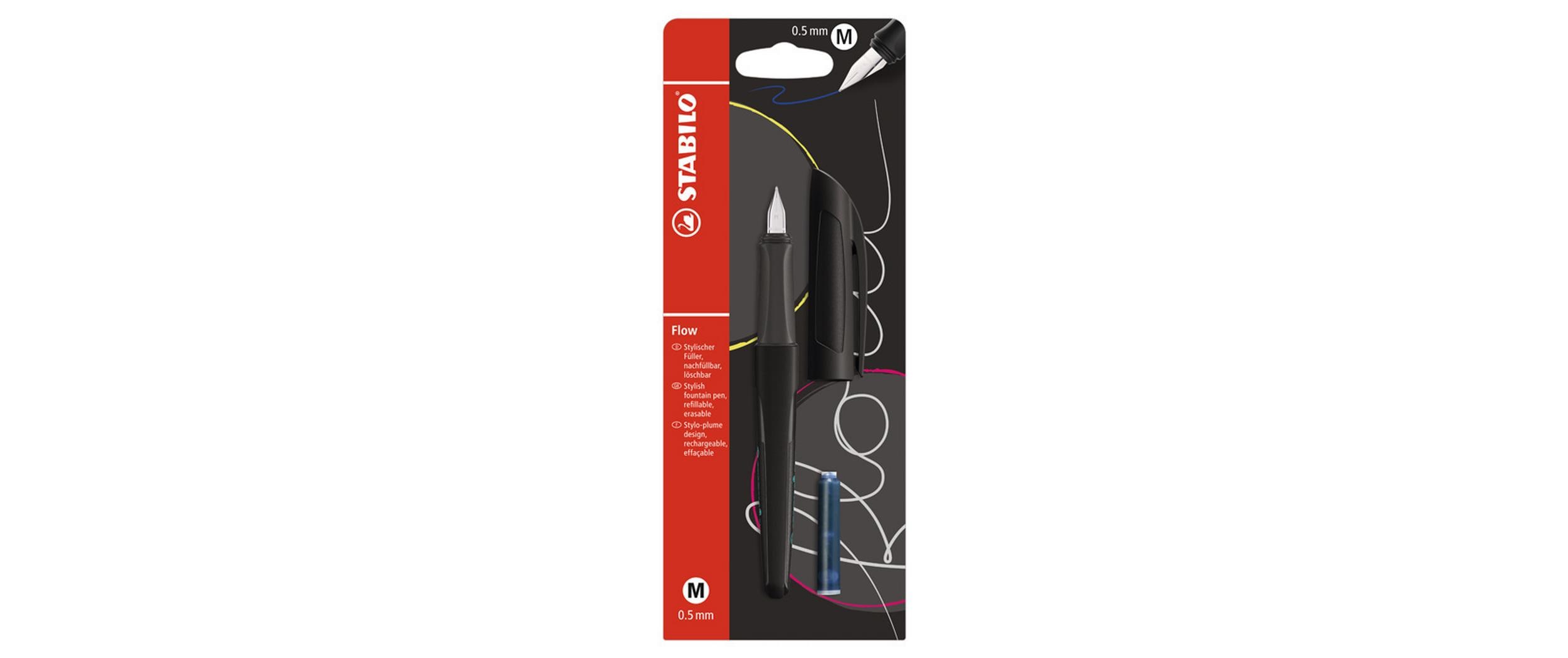 Stabilo Flow Füller ACTIVE schwarz