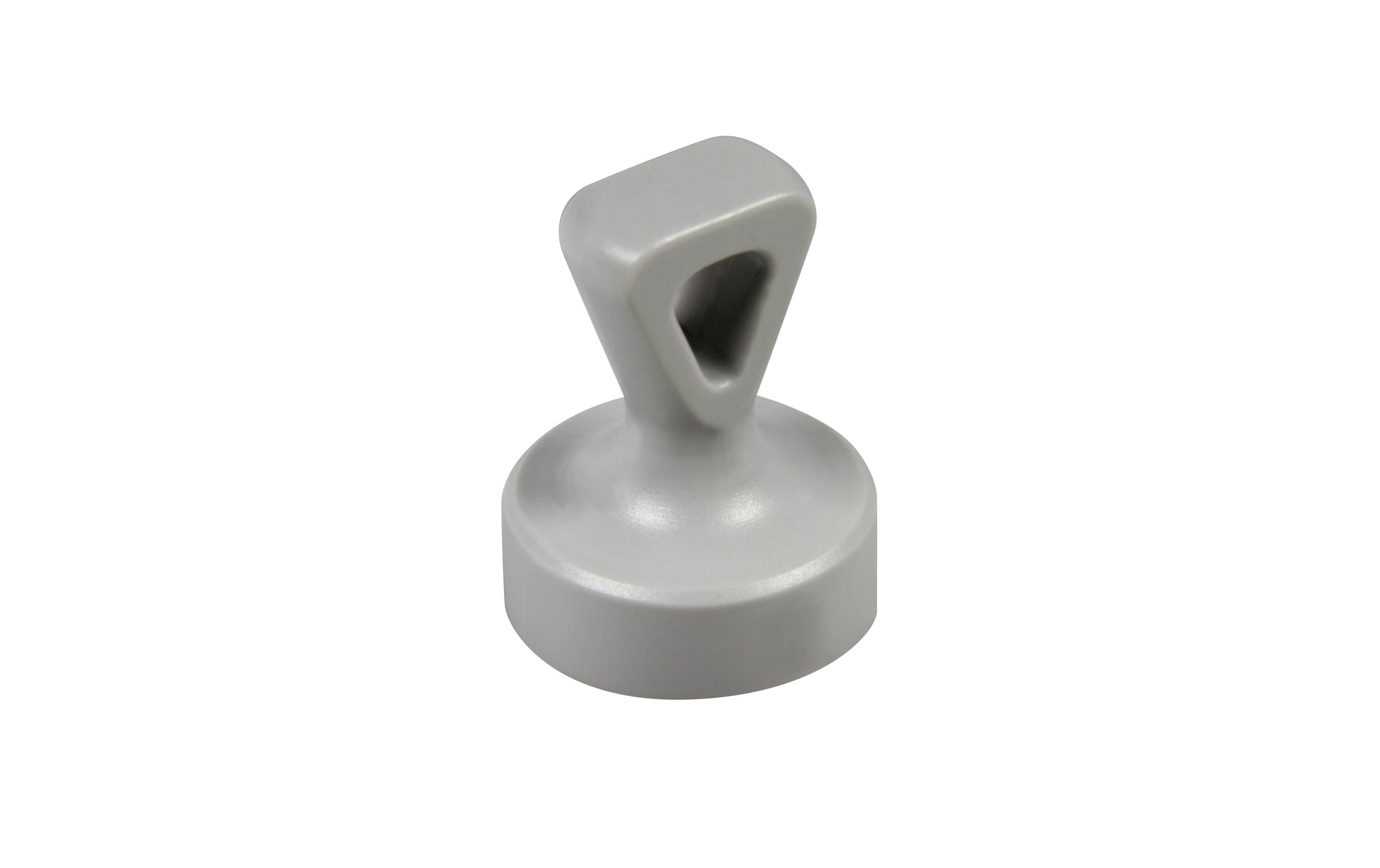Berec Griffmagnet mit Öse, grau, 2-er Set