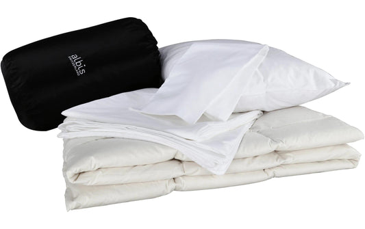 Albis | Viaggo Comfort Reiseset | Duvet 160x210, Kisssen 50x70, Bezüge