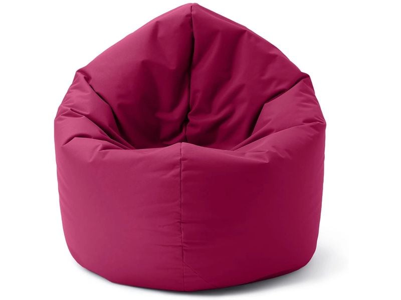 Lumaland | Sitzsack-Hocker Indoor 50l Beige | Teddyfleece