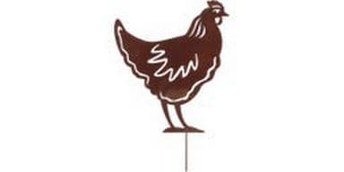 Esschert Design | Esschert Rost Gartenstecker Huhn | Braun