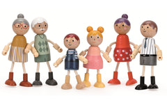 Spielba Holzspielwaren | Spielba Biegepüppchen Familie