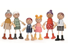 Spielba Holzspielwaren | Spielba Biegepüppchen Familie