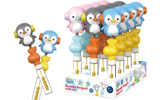 Meili | Magic Bubble Squeaky Penguin Stick | Assortiert