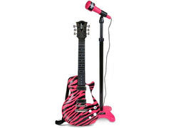 Bontempi | Rockgitarre mit Standmikrofon | pink