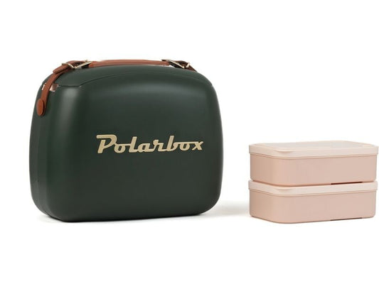 Polarbox | CoolerBag waldgrün-gold 6l | inkl. 2 Frischhalte-Dosen