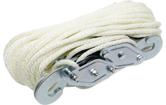 Flaschenzug 20m/PES-Seil 6mm weiss