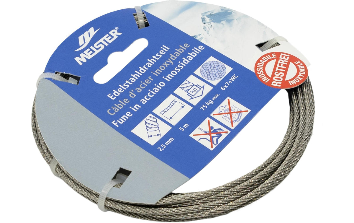 Edelstahldrahtseil 2.5mm/6x7-WC/5m
