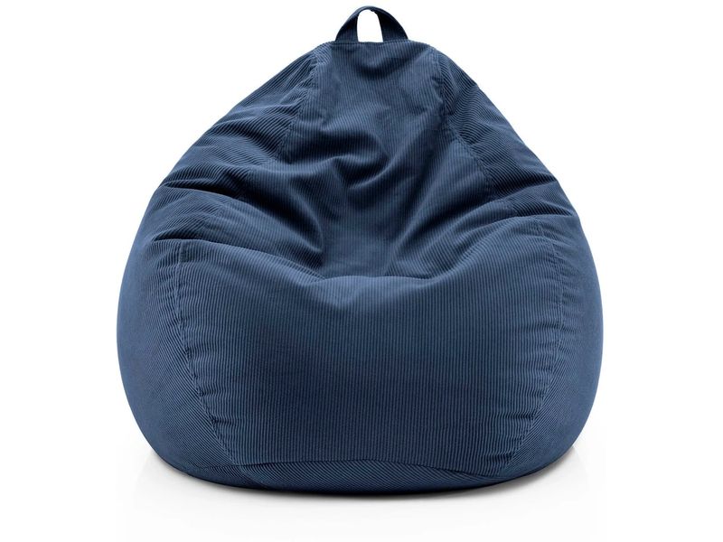 Lumaland | Sitzsack 185l dunkelblau Comfort | Feincord, Waschbar