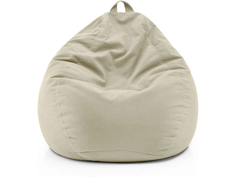 Lumaland | Sitzsack 250l beige Comfort | Feincord, Waschbar