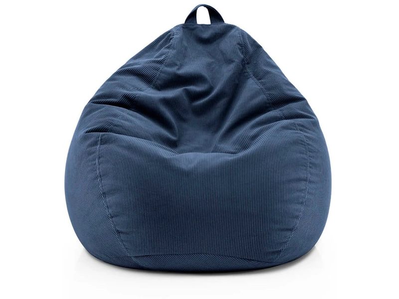 Lumaland | Sitzsack 120l dunkelblau Comfort | Feincord, Waschbar