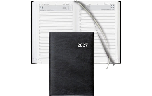 Biella | Geschäftsagenda 2027 Executi. schw. | 14.5 x 20.5 cm, 420 Seiten, 1 Tag pro S.