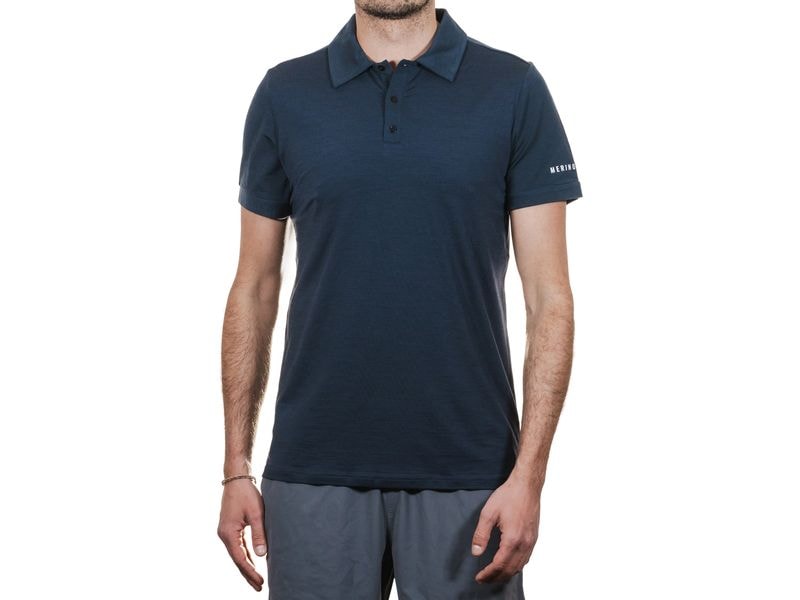 Merino & More | Poloshirt blau | Grösse XL