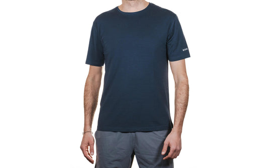 Merino & More | T-Shirt blau | Grösse M