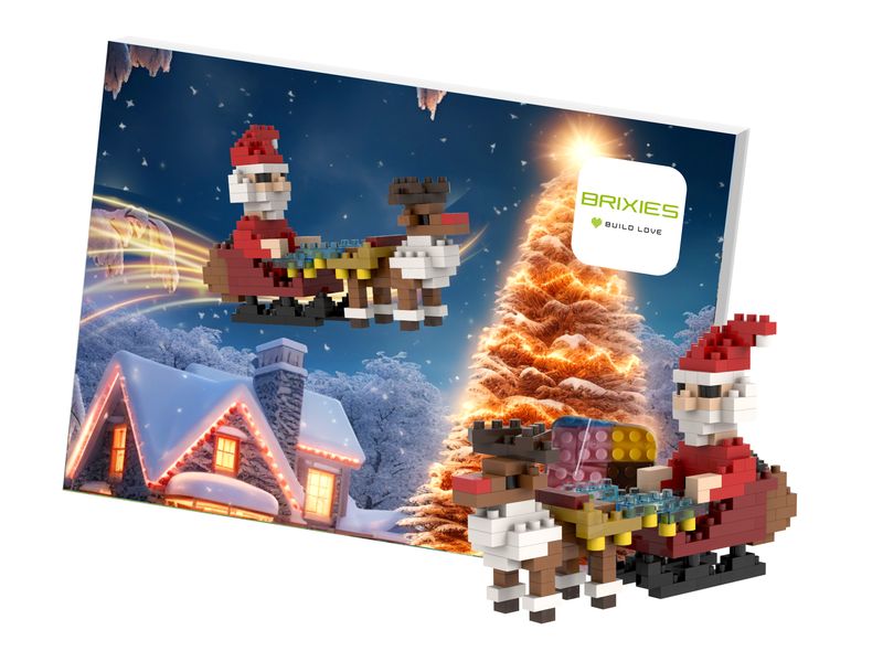 BRIXIES | Weihnachtsmann mit Schlitten | 188 bricks