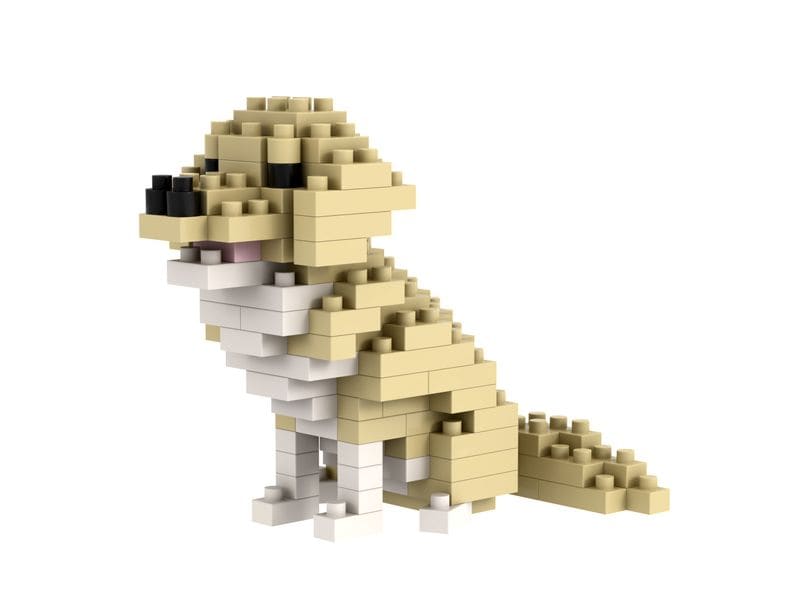 BRIXIES | Labrador sitzend | 127 bricks