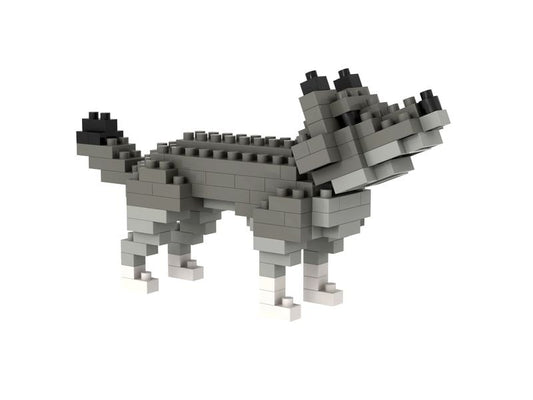 BRIXIES | Wolf dunkelgrau | 120 bricks