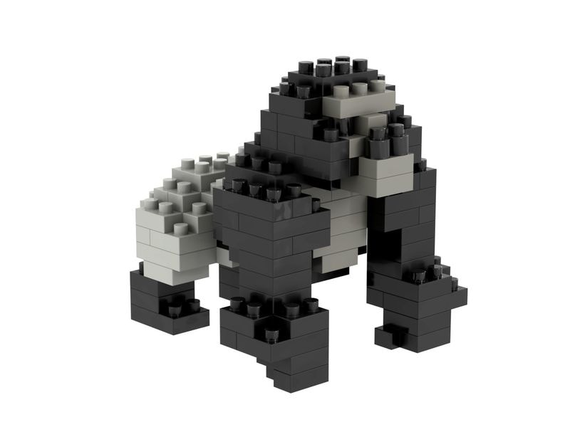 BRIXIES | Silberrücken Gorilla | 134 bricks