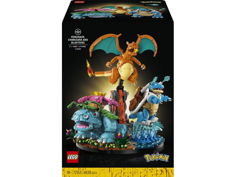 LEGO® | LEGO Pokémon Bisaflor, Glurak und Turtok | 72153