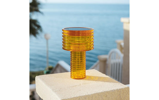 new Garden | Ambar Solar-Tischlampe | ø16 x 25cm, bernstein