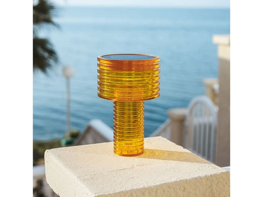 new Garden | Ambar Solar-Tischlampe | ø16 x 25cm, bernstein