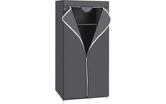 Songmics | Schrank Grau mit Reissverschluss | 75x45x160 cm, Stahl, Kunststoff