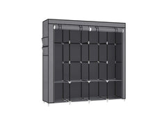 Songmics | Schrank Grau, 2 hochrollbare Türen | 170x45x167 cm, Stahl, Kunsstoff